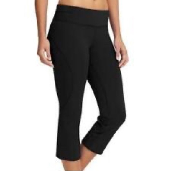 Athleta Work It Out Black Capri Workout Leggings Tights Low Rise Size Small - Picture 1 of 7